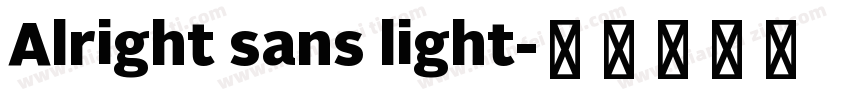 Alright sans light字体转换